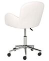 Krzesło biurowe regulowane boucle białe PRIDDY_896654