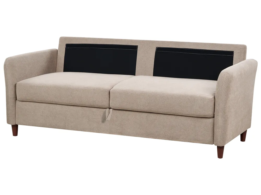 Living Room Set 5 Seater MARE with Storage Fabric Taupe_918639