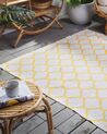 Outdoor Teppich gelb 160 x 230 cm marokkanisches Muster zweiseitig Kurzflor AKSU_733423