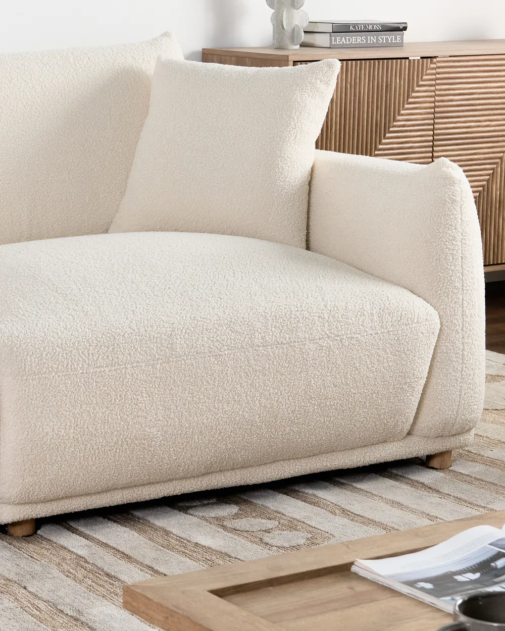 Living Room Set 5 Seater JUBEK Boucle Off-White_1078385