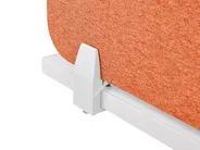 Desk Screen WALLY 180 x 40 cm Light Red_853274