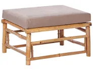 Garden Corner Sofa with Table 4 Seater CERRETO Bamboo Taupe Left Hand_908848