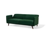 Sofa Bed 3 Seater SENJA Velvet Emerald Green_707363