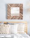 Wooden Wall Mirror 60 x 60 cm Light KANAB _759134