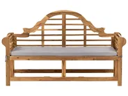 Garden Bench with Cushion MARLBORO 180 cm Acacia Wood Grey_1153663
