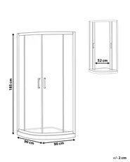 Kabina prysznicowa JUKATAN II 90 x 90 x 185 cm Srebrny_787992