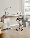 Saddle Stool DUMONT Faux Leather Black