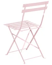 Garden Dining Set 4 Seater FIORI Folding Metal Pastel Pink_998653