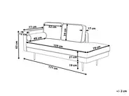 Chaise longue versione sinistra MIRAMAS Velluto Verde smeraldo_740286