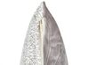 Zamatový vankúš s reliéfnym vzorom 45 x 45 cm sivý GLORIOSA_892814