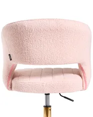 Krzesło obrotowe KATONAH Boucle Pastelowy róż_1099367