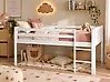 Mid Sleeper Bed Wood PEIPIN 90 x 200 cm (EU Single) White