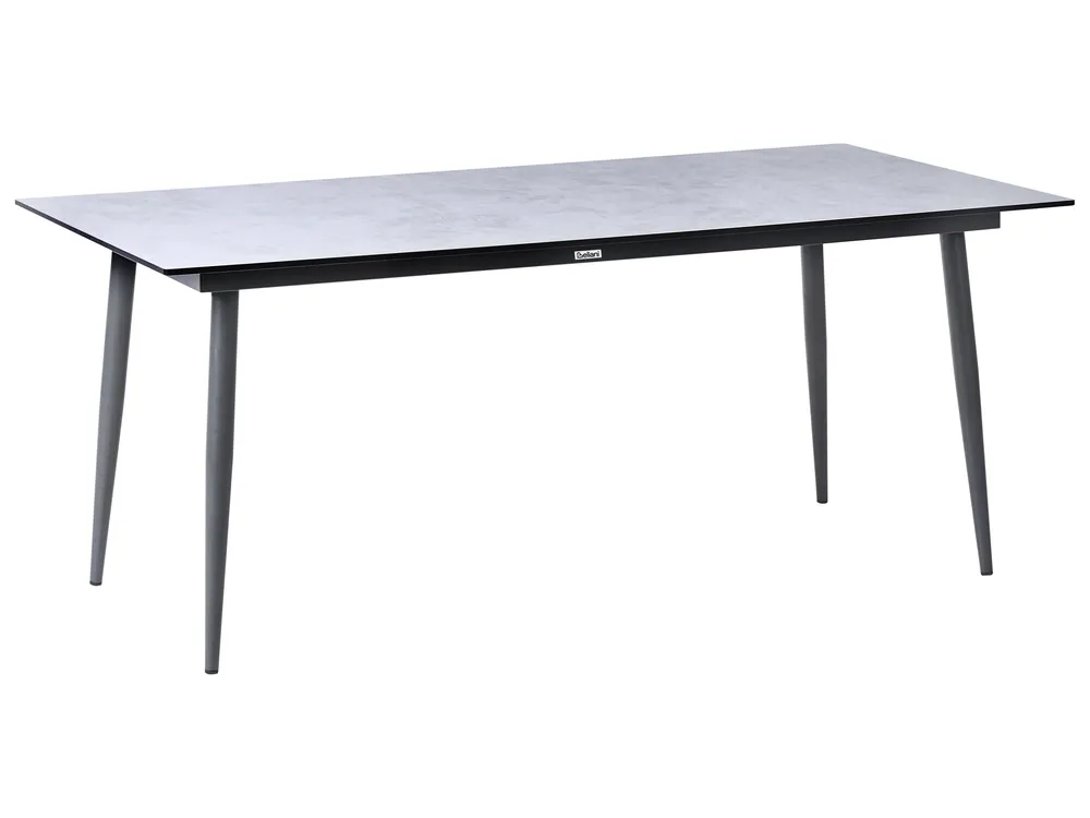 Garden Dining Table TOLENTINO 180 cm 90 cm Stone Effect Light Grey