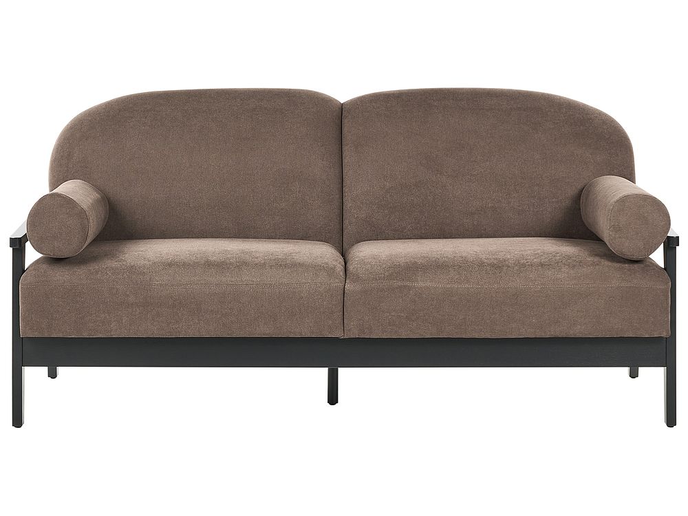 Sofa 3 Seater PILARNE Fabric Brown