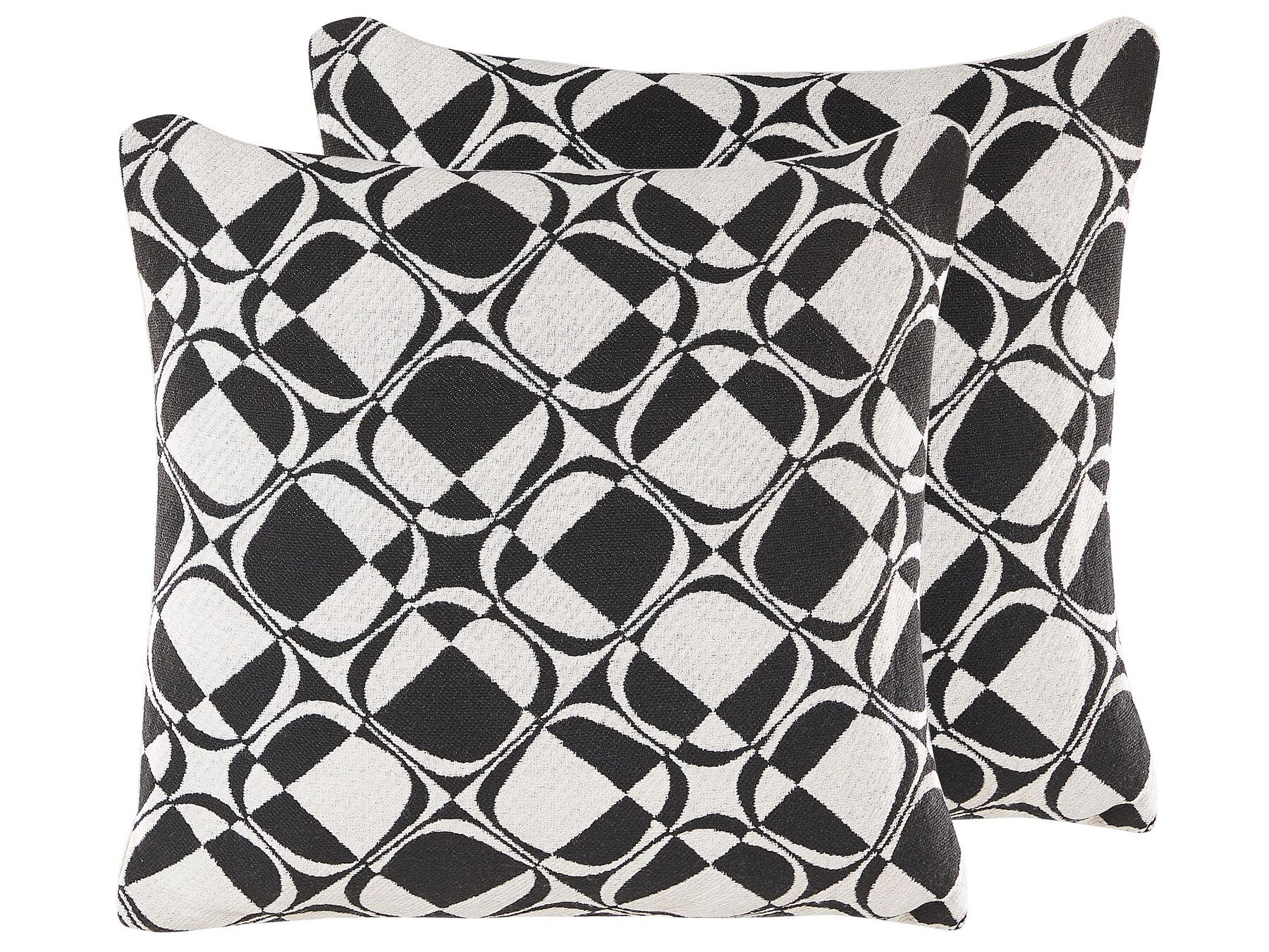 Set di 2 cuscini decorativi 45 x 45 cm bianco e nero KOTURE_802246