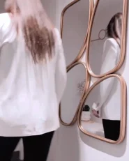 Miroir DIANCEY 70 cm 100 cm Métal Doré_1170159
