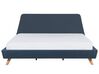 Čalouněná tmavě modrá dvojitá postel 180x200 cm VIENNE_814312