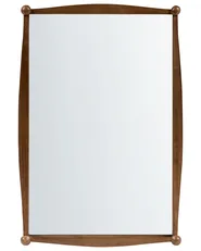 Wall Mirror TORTERON 61 cm 91 cm Paulownia Wood Brown_1136281