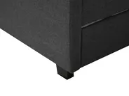 Bed with Storage Drawers MONTPELLIER Fabric Dark Grey 160 x 200 cm (EU King Size)_708784