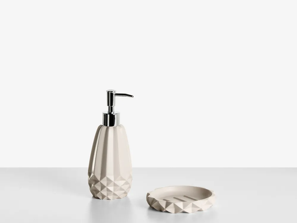 5-Piece Bathroom Accessories Set SAMIRIA Beige_1071890