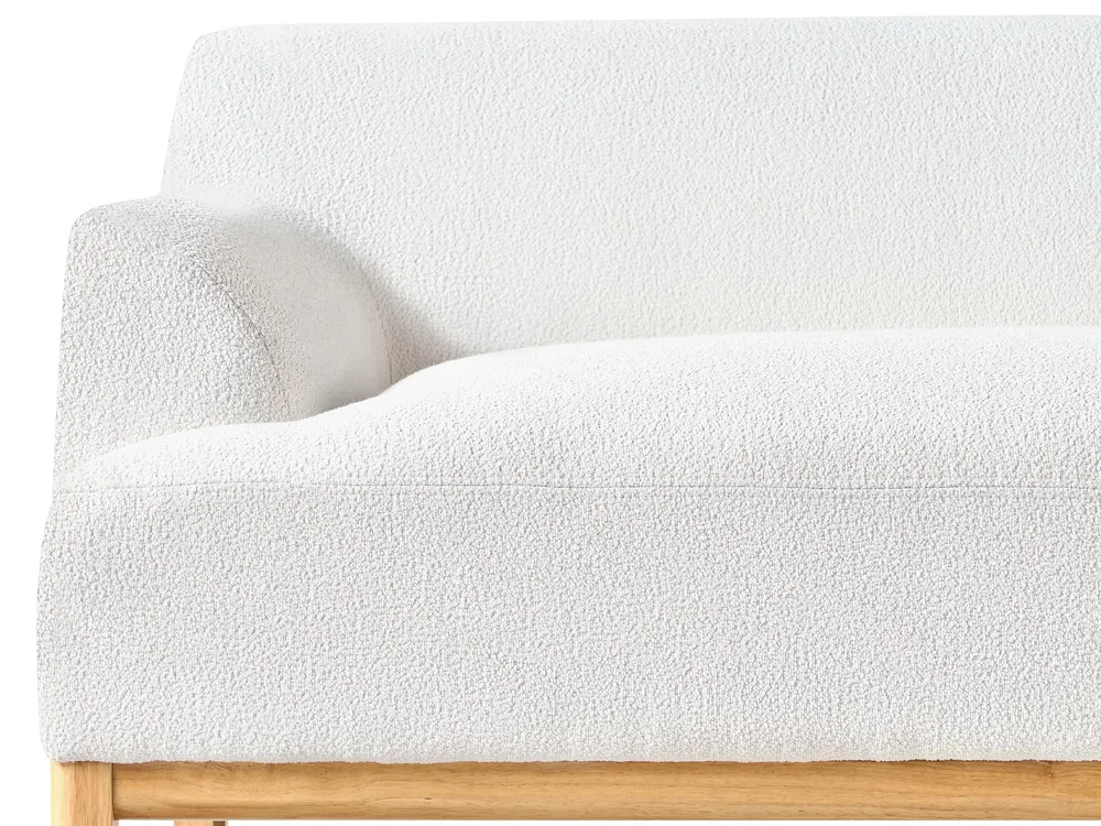 Corner Sofa 3 Seater SOSJO Boucle Off-White Left Hand_941250