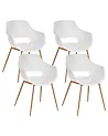 Conjunto de 4 sillas de comedor MILLERS Blanco