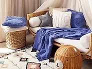 Blanket KHARI Cotton 125 x 150 cm Violet_1180182
