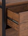 Bookcase Dark Wood and Black TIFTON_758779