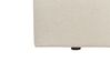 Polsterbett Leinenoptik beige mit Bettkasten hochklappbar 140 x 200 cm ORBEY_906921