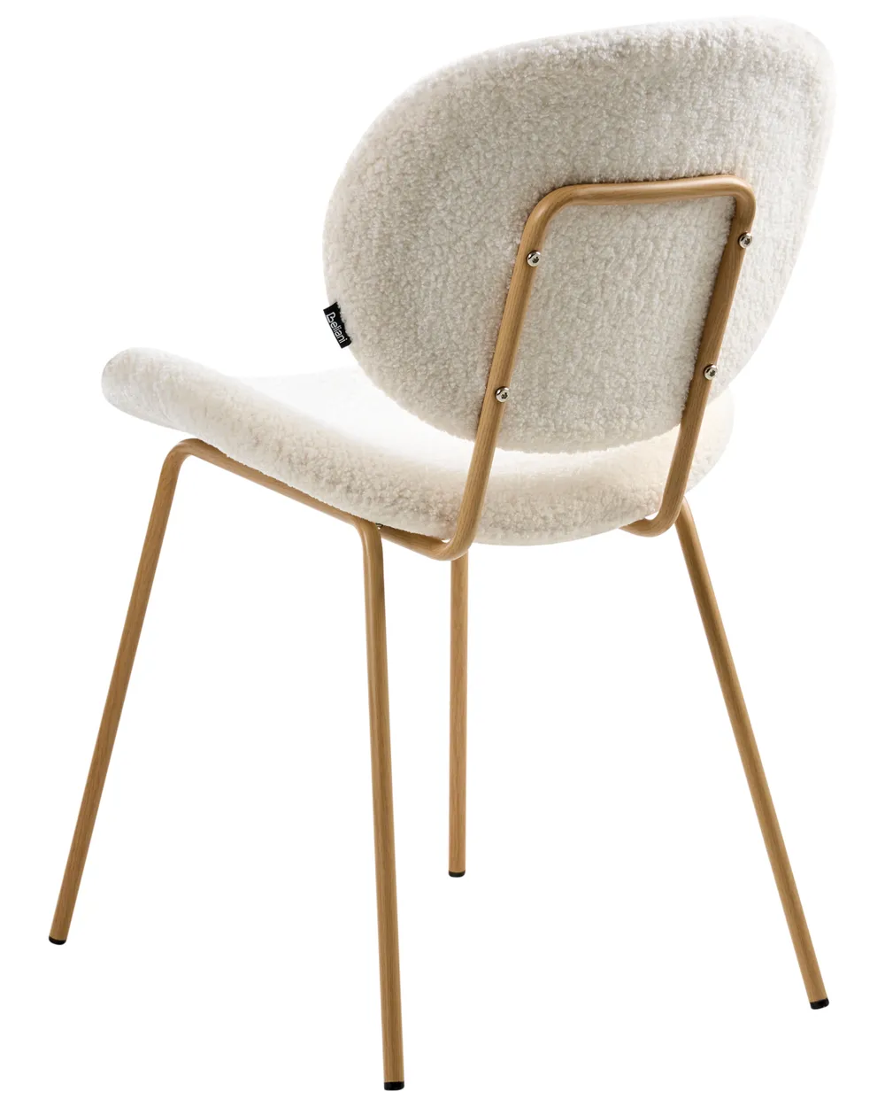 Set of 2 Dining Chairs LUANA Boucle White_1026803