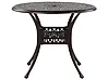 Outdoor Dining Table for 4 ANCONA 90 cm 90 cm Metal Dark Brown