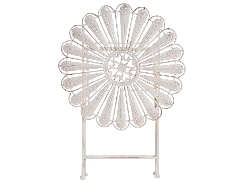 Bistro Table PAVIA 71 cm 71 cm Metal Off-White_1046293