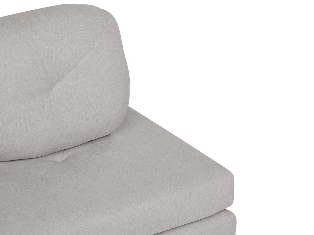 Fabric Single Sofa Bed Light Grey OLDEN Beliani