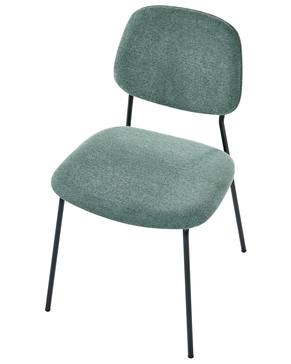 Set of 4 Dining Chairs RILEY Fabric Green_1042193