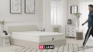 Ottoman Bed BATILLY Velvet Grey 180 x 200 cm (EU Super King)_895663