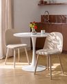 Set of 2 Dining Chairs ANKENY Faux Leather Beige