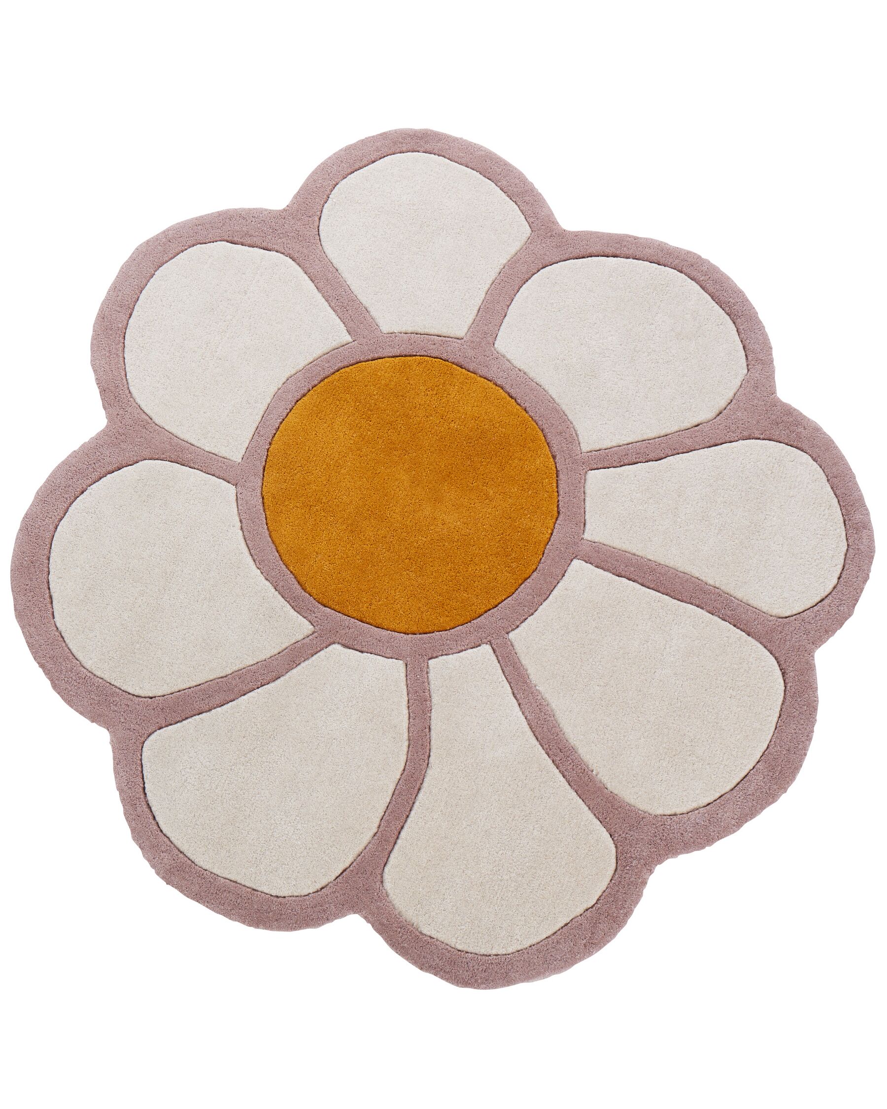 Vlněný dětský koberec květina ⌀ 120 cm vícebarevný THUMBELINA_910758