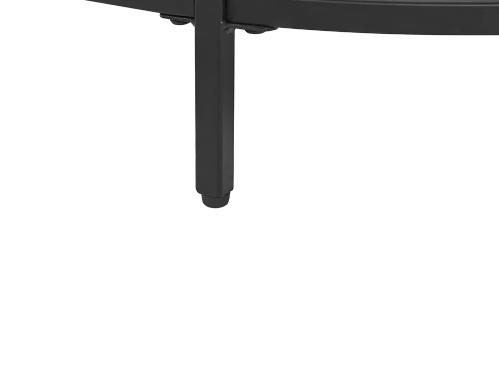 Coffee Table BIRNEY Tempered Glass Black_829607