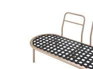 Sofa ogrodowa ze stolikiem dla 4 osób POLLINA Metal Brązowy_1078982