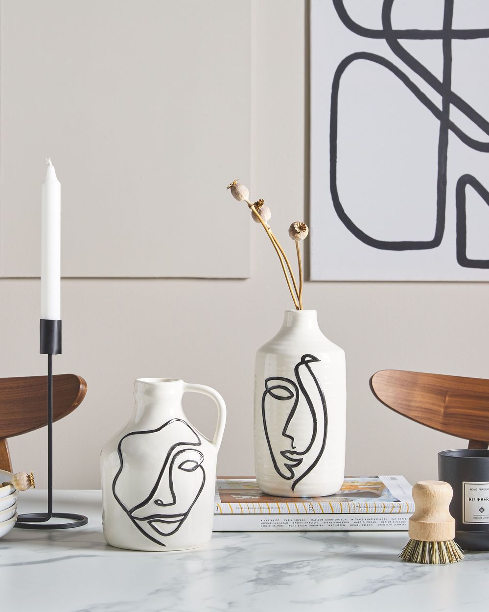 Vaso da fiori AGRINION 19 cm Gres porcellanato Bianco