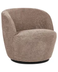 Swivel Armchair KUOLPA Chenille Taupe_1070384
