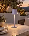 Wireless LED Table Lamp BACEIRO Metal Light Violet