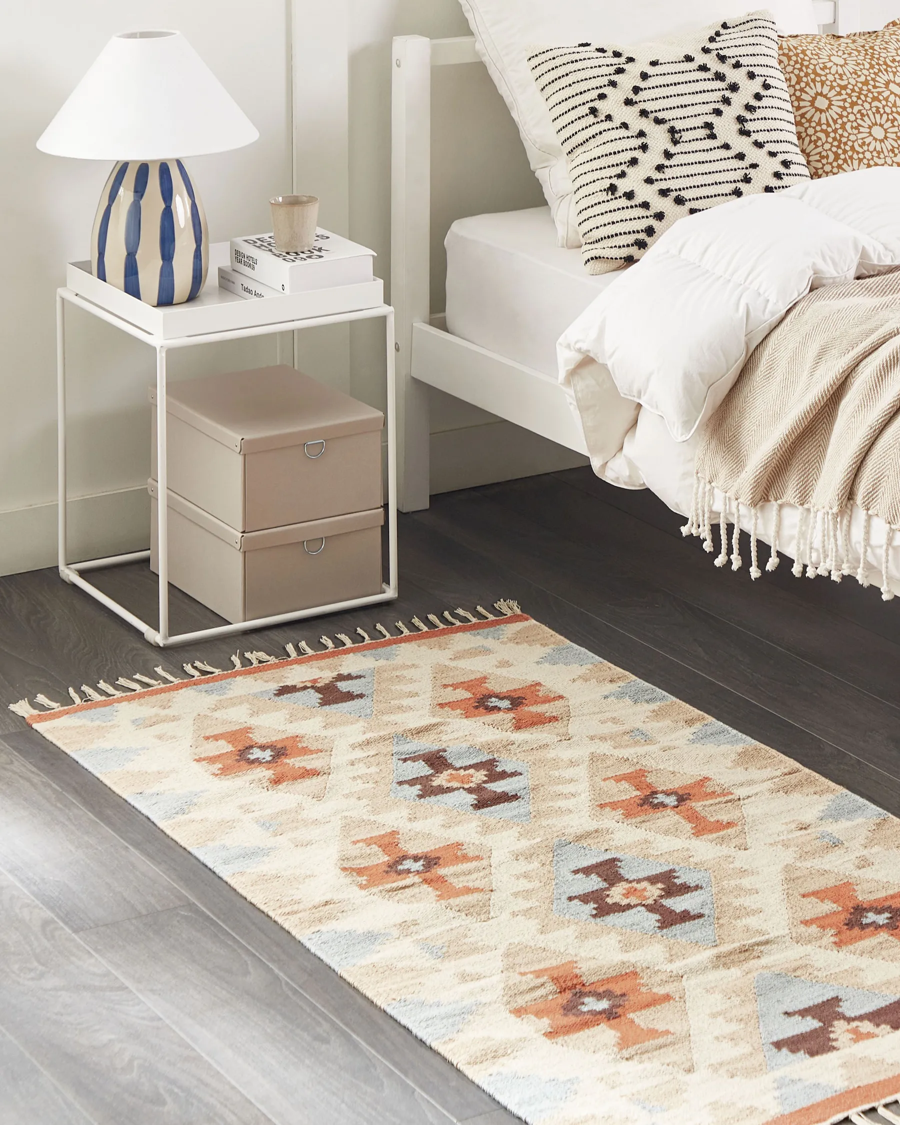 Rug DILIJAN Multicolour 80 x 150 cm Kilim Cotton_869150