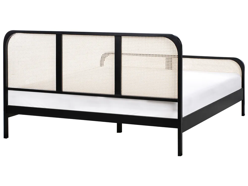 Bed Pine Wood GONFARON 180 x 200 cm (EU Super King) Black_977099