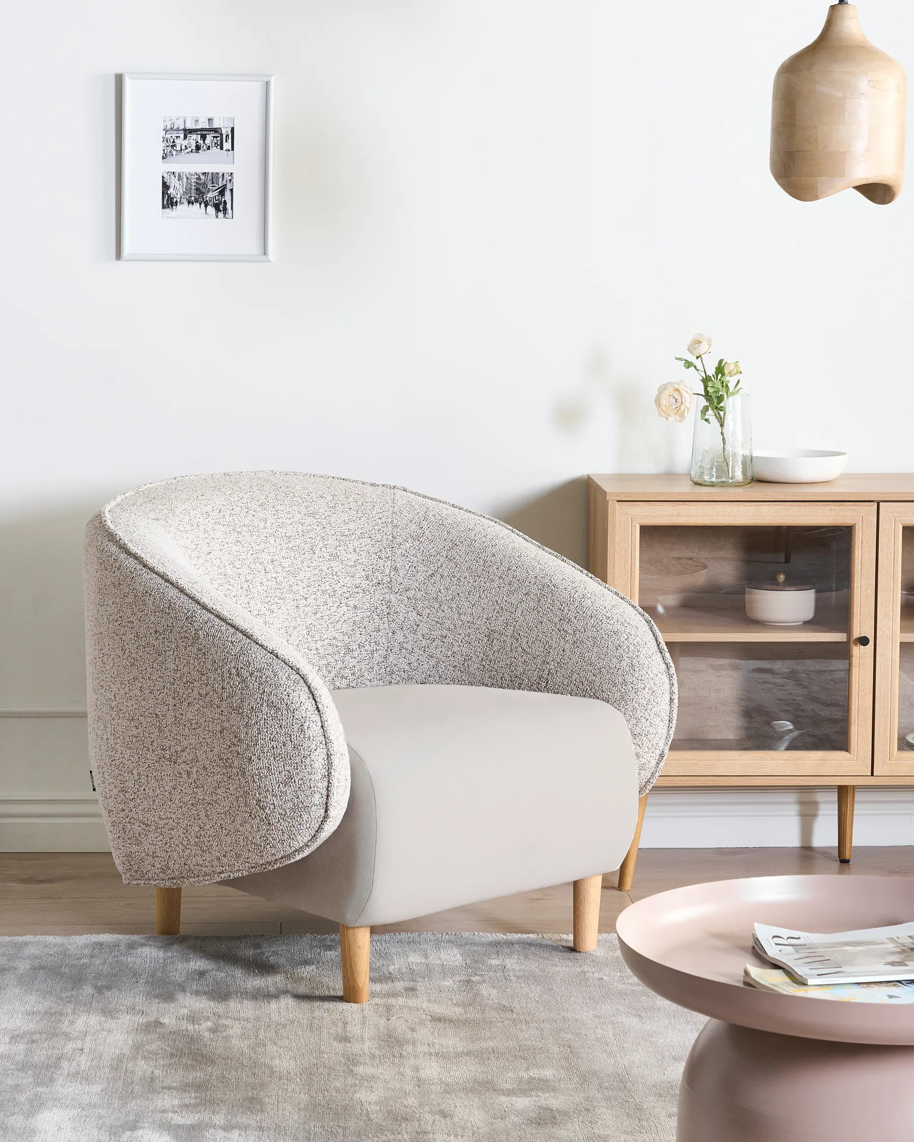 Poltrona UMEA Tessuto Beige chiaro_986126