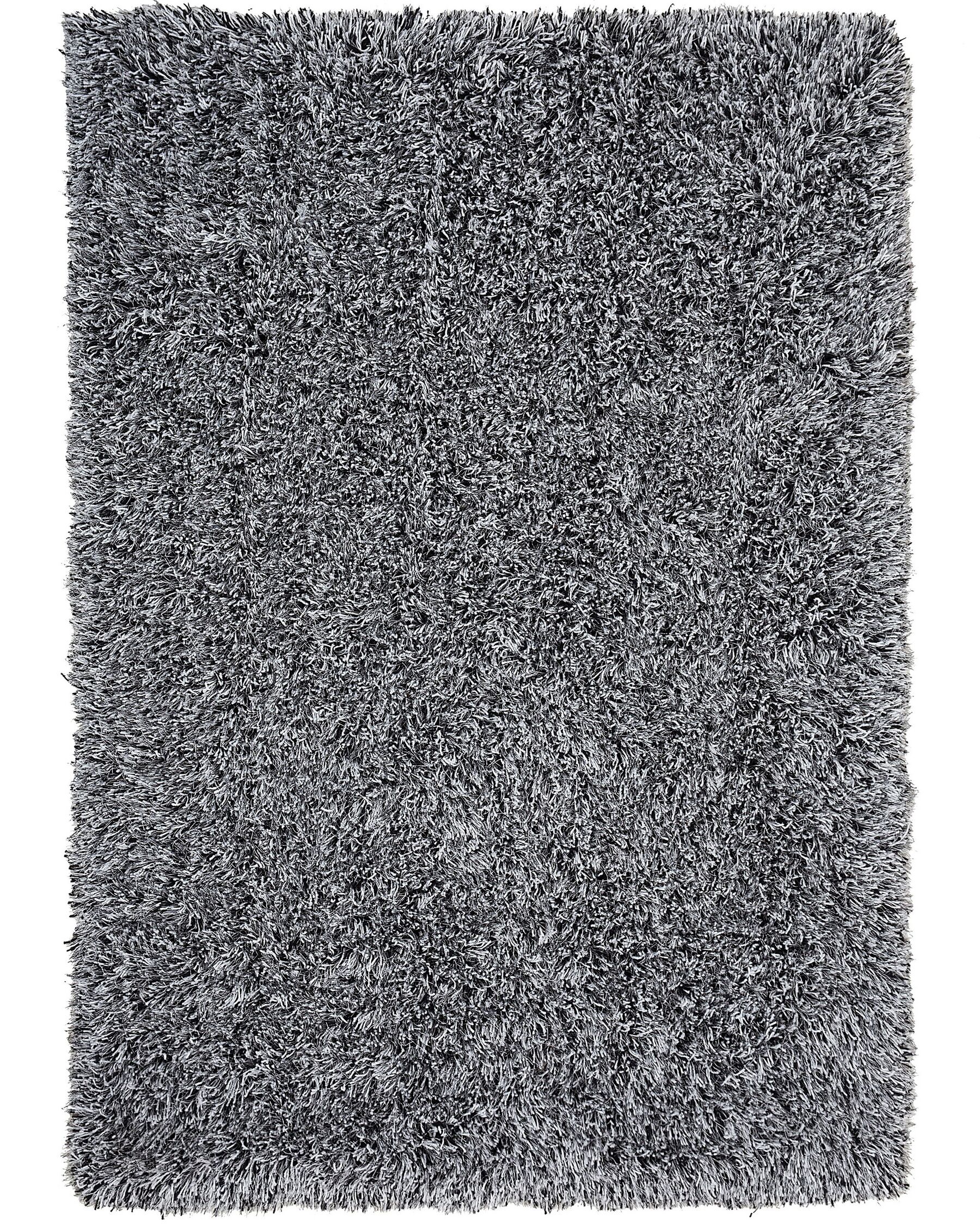 Tapis shaggy noir et blanc 200 x 300 cm CIDE_746817