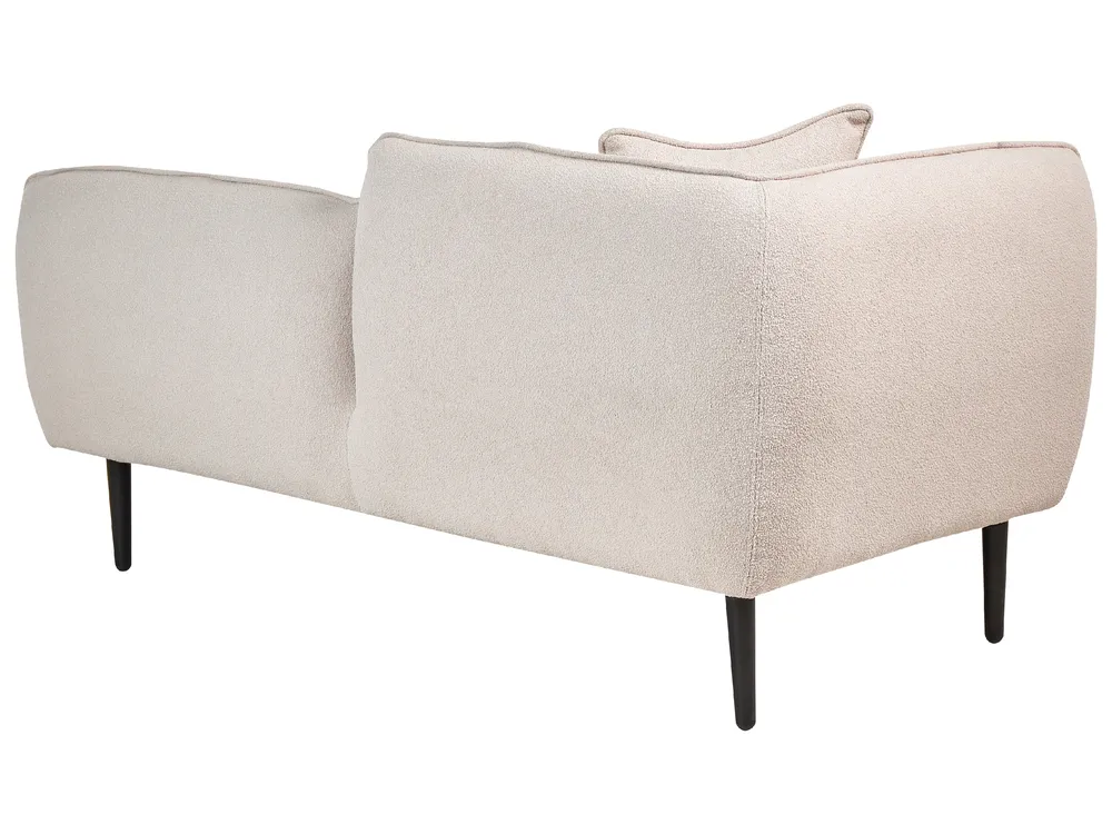 Left-Hand Chaise Longue CHEVANNES Boucle Light Beige_877210