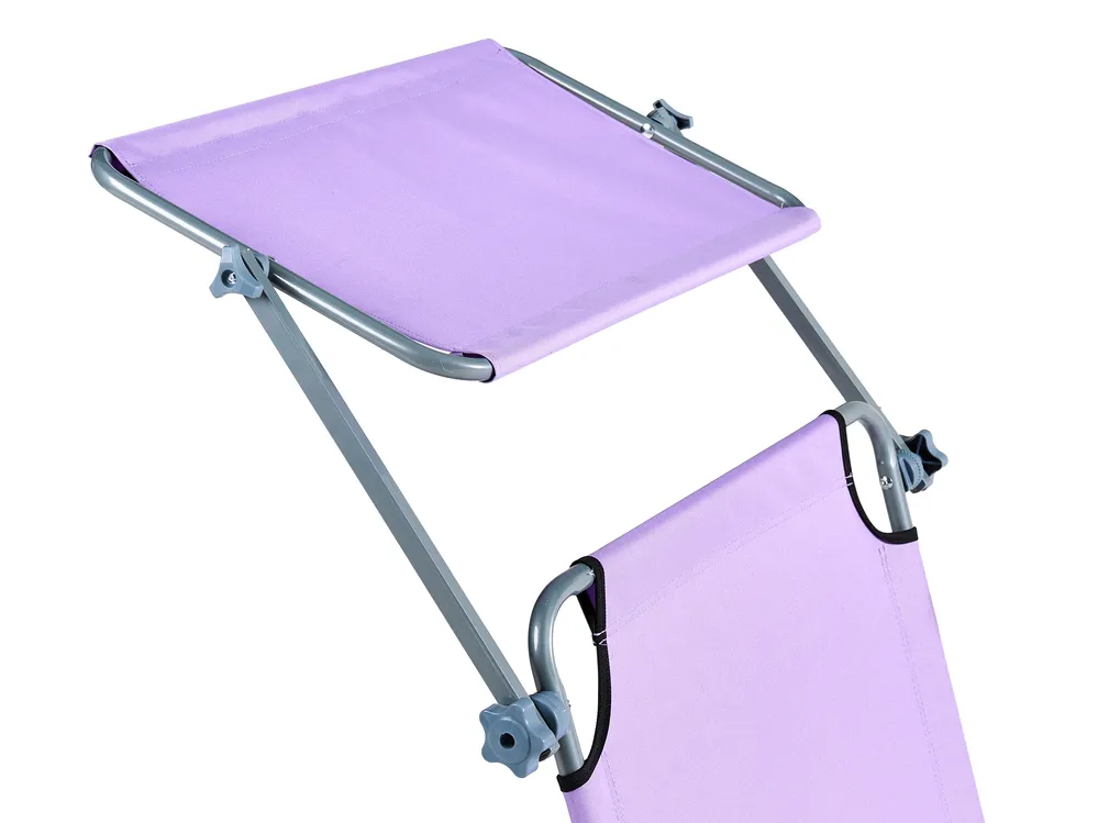 Sun Lounger FOLIGNO Reclining Metal Violet_995233