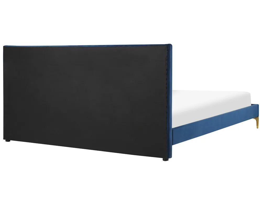 Bed Velvet LIMOUX 180 x 200 cm (EU Super King) Navy Blue_867275
