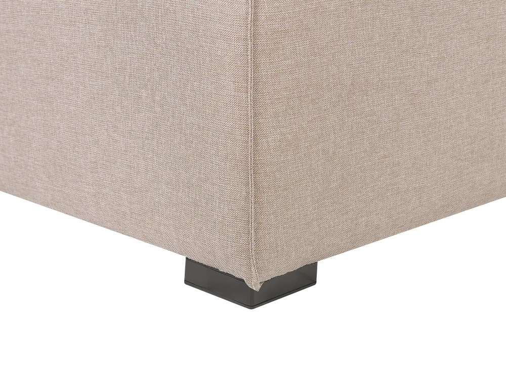 Garden Corner Sofa with Ottoman 7 Seater AREZZO Modular Beige Right Hand_825158